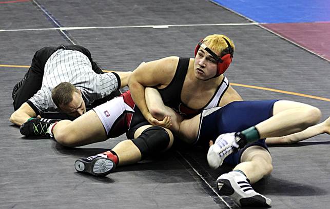 Description: S:\STAFF\cningen\ARC. PIX\WRESTLING\2011-12\2012 State Tourney 2\Tanner Match 3 at State.JPG